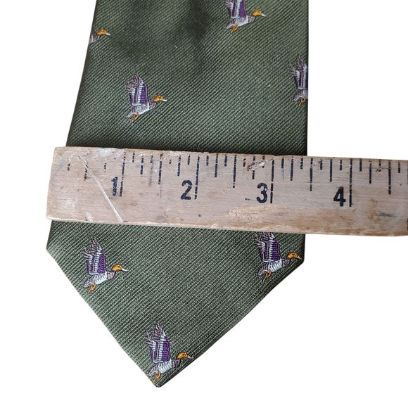 2 Silk Fall Fowl Neckties. Lands' End Ducks / Huntington Pheasants. - Picture 8 of 11